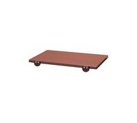 Tagliere EUROCEPPI in Polietilene 50x40x2 cm rosso scuro con 2 Fermi Antiscivolo