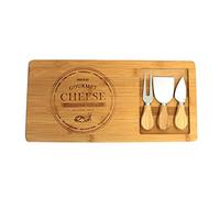 TAGLIERE FORMAGGIO BAMBOO 38X18,5X5CM C/3 COLTELLI KOOPMAN