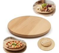 Tagliere girevole legno faggio 45 cm per pizza e buffet