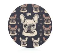 Tagliere, I Love French Bulldog stampato tagliere, blocco per la frutta, blocco di taglio ispessito, blocco rotondo