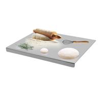 Tagliere in acciaio inossidabile 304 (40 x 30 cm), tagliere resistente per carne, formaggio, verdura, frutta, pasticceria, tagliere con bordi arrotondati, può proteggere il piano del tavolo