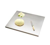 Tagliere in acciaio inox 304- piastra impastatrice in acciaio inox per impastare pizza, pane, torta, bifacciale - con labbra(Size:40 * 60cm)