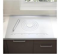 Tagliere in Acciaio Inox 316 con Misure E Design A Bordo Piegato Tagliere in Acciaio Alimentare Antiaderente per Pasticceria, Pane, Biscotti, Pizza, Pasta, 60x48cm/23.6" Lx19 W