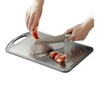 Tagliere in acciaio inox, doppio lato, utensile da cucina resistente ai graffi, versatile stazione di preparazione, per carne, frutta, verdura, per macelleria, panetteria, sushi, , barbecue