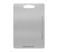 Tagliere in acciaio inox, tagliere in acciaio inox, tagliere per carne a doppio lato, con scala trasparente | gadget da cucina, tagliere lavabili