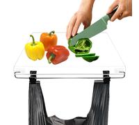 Tagliere in acrilico trasparente per cucina - tavole per hacking acrilico per cucina - groove design, protezione da tavolo, hacking attrezzature con clip per sacco della spazzatura per il ristorante