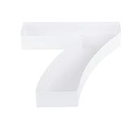 Tagliere in cartapesta riempibile con numeri, 30,5 cm, vassoio per alimenti per dolci di compleanno (bianco, 7 forme)