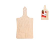 Tagliere In Legno 'ciro' Con Manico 34x17 Marrone Home