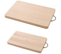 Tagliere in legno di faggio con manico d'acciaio