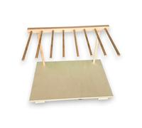 Tagliere In Legno di Faggio Massello Appendi Prosciutto e Formaggi, 38x25x26,5 cm, Vassoio per Antipasti o Aperitivo, Made In Italy, Stupisci i Tuoi Ospiti, Ideale Per Feste, Banchetto, Ristorante
