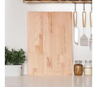 Tagliere in legno di faggio massiccio, 50 x 35 x 4 cm, versatile, per tagliare e servire formaggi, snack e antipasti, con angoli arrotondati