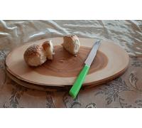 Tagliere in legno di Pioppo Massello Cuorato con Corteccia
