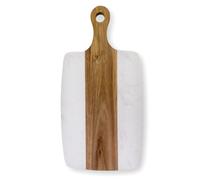 Tagliere in legno e marmo con manico 35 x 18 x 1,5 cm