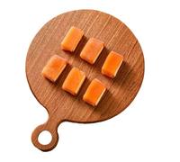 Tagliere in legno massello di ebano tondo e rettangolare per preparazione alimen