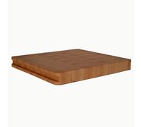 Tagliere in legno Massiccio Batticarne lavorazione tassellata Dimensioni 35x32xh4 cm con maniglie di presa facile legno