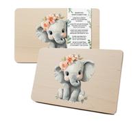 Tagliere in legno per bambini 23,5 x 15 cm regalo elefante RV007-6