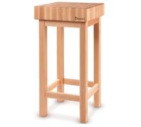 Tagliere in legno per macellaio 400x400x150mm con base - Hendi 505625