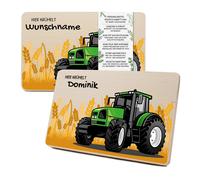 Tagliere in legno personalizzato con nome RV007-25 trattore