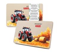 Tagliere in legno personalizzato con nome RV007-26 trattore