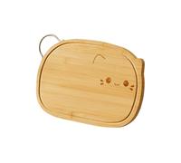 Tagliere in legno | Tagliere con manico per alimenti per bambini e alimenti | Blocco da taglio doppio con scanalatura per succhi come utensile da cucina per sushi dolci, barbecue, bistecche, pane