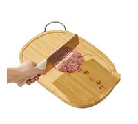 Tagliere in legno - Tagliere per alimenti per bambini con manico - Blocco di taglio double face con solco per succo utensile da cucina per esterno campeggio picnic barbecue charcut