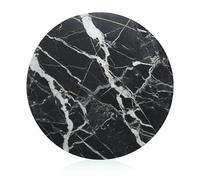 Tagliere in marmo bianco e nero tagliere rotondo tappetino da taglio portatile per forniture da cucina facile da pulire