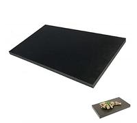 Tagliere in plastica da cucina in (XL o XXL) (nero, (XL) 50 x 30 x 2 cm)