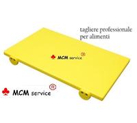 TAGLIERE IN POLIETILENE 40X30X2 CON FERMI GIALLO Made in Italy