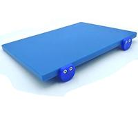 Tagliere in Polietilene Blu 50 x 40 spessore 3 - cm professionale con fermi