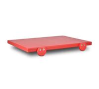 Tagliere in polietilene con fermi professionale euroceppi bianco o colorato cm40x30xh2 ad alta densita per contatto con alimenti (rosso)