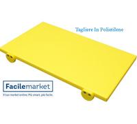 Tagliere in Polietilene Giallo 60 x 40 spessore 3 - cm professionale con fermi