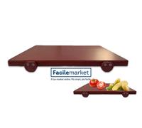 Tagliere in Polietilene Marrone 40x30 spessore 2 cm - professionale con fermi