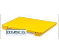 Tagliere in polietilene professionale Giallo 50x30x2 con fermi rettangolari