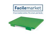 Tagliere in polietilene Professionale Verde 50x30x2 con Fermi rettangolari