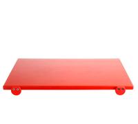 Tagliere in polietilene rosso con battente cm 60x40x2