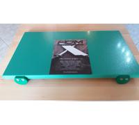 Tagliere in polietilene verde 50 x 30 x 2 con fermi