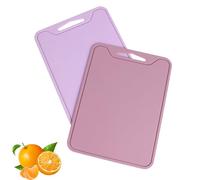 Tagliere in silicone con manico, manico antiscivolo, set di tagliere professionale, 29,6 x 21,8 x 0,44 cm, antibatterico, lavabile in lavastoviglie, senza BPA, accessori da cucina - 2 pezzi, A