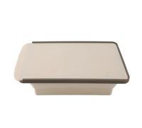 Tagliere In Silicone Scolapasta 2 in 1 Tagliere Silicone Multifunzione Piatto Vaschetta Pieghevole con Scolapasta Tagliere Picnic/Barbecue(Khaki)