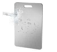 Tagliere in titanio, doppio lato per la lavorazione degli alimenti, tagliere portatile per cucinare verdure, frutta, carne, preparazione casa, camper, picnic all'aperto, matrimoni