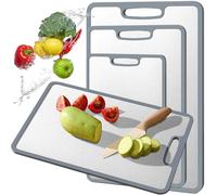 Tagliere in titanio double-face, antiscivolo, bordo in silicone puro, per cucina, tagliere double-face, antiaderente, durevole e facile da pulire (grande)