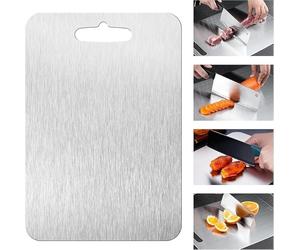 Tagliere in Titanio Double Face per Cucina 100% Puro Titanio Alimentare per