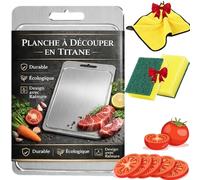 Tagliere in Titanio per Cucina Con Scanalature, Adatto per Carne, Frutta E Verdura (29 * 20CM)