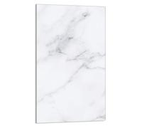 DarHaus Copri piano cottura induzione 30x52 cm copertura per piano cottura in vetroceramica 1 pezzi universale per piastre di cottura paraspruzzi tagliere in vetro temprato, Marmo bianco