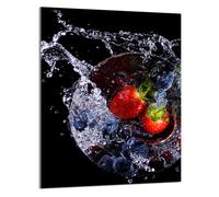 TAGLIERE IN VETRO 40x52 Fragole