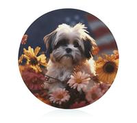 Tagliere in vetro, Shih Tzu Cane E Fiori Stampa di Vetro Tagliere Piccolo Tagliere Da Viaggio Tagliere Tagliere Verdura Tagliere