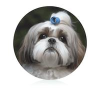 Tagliere in vetro, Shih Tzu Dog Print Tagliere in vetro Piccolo Tagliere da viaggio Tagliere per verdure