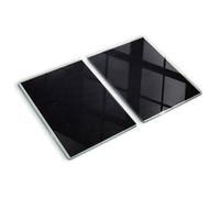 Tagliere in Vetro Temperato 2x40x52 cm Piccolo Durevole Antigraffio Set di 2 Piastre con Piedini Antiscivolo Rettangolare Resistente al Calore da Cucina con Stampe - Bacheca
