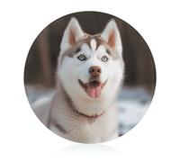 Tagliere in vetro temperato, Husky Piquant Dog Print Tagliere in vetro Tagliere da viaggio Tagliere per verdure