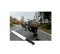 Tagliere in vetro temperato - lungo bordo scivola sulla strada - Protezione piano di lavoro e sottopentola resistente al calore 2 misure stampate in Francia