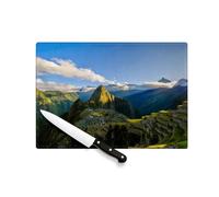 Tagliere in vetro temperato - Machu Picchu Unesco Patrimonio Mondiale Peru Incas Lumiere - Protezione piano di lavoro e sottopentola resistente al calore 2 misure stampate in Francia